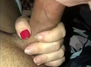 I watch my wife swallow cum in cuckold scene