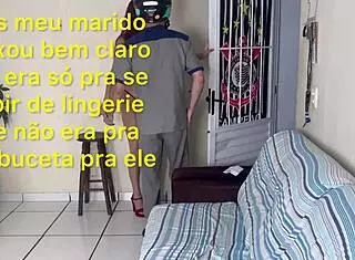 老公让老婆只穿内裤迎快递小哥