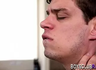 Gay hunk raw fucking stud's ass with rough blowjob and cumshot