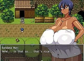 tanned girl natsuki in hentai game