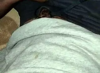 Gay twink wanks his big hairy cock at home