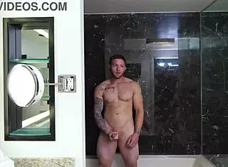 I watch fit hunk sage get ass railed during friends shower with rimjob