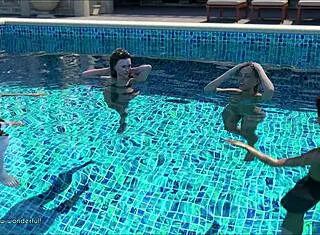 A wife and stepmother explore erotic game scenes together