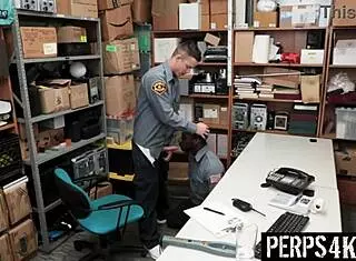 Gay officer punishes twink burglar