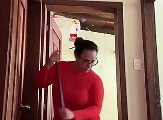 My neighbor is in the bathroom masturbating to creampie milf fantasies