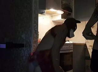 Jasper is cooking in the kitchen when he engages in gay assfucking and anal sex