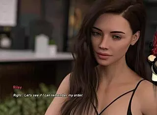 Naked Girl With Big Tits Exposed In Cafe