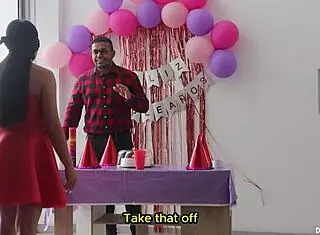 i fucked the birthday girl in her dad's house while he was at work, she was so wet