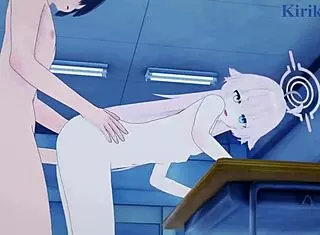 hoshino and sakurako GET INTENSE in blue archive hentai