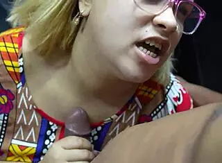 My horny stepsister enjoys having my cock deep in her pussy while deepthroating!