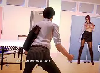 I-I can't believe Rachel's huge tits in Waifu Academy nude scenes!