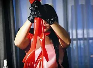 i love this latex glove fetish by dominafire, it's so intense!