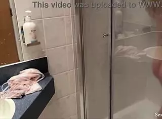My Hot Milf Stepmother Caught Me Spying on Her in the Shower in a Shared Hotel Room