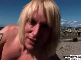 Yo, cute blonde twink strips down for some intense gay sex! 😊