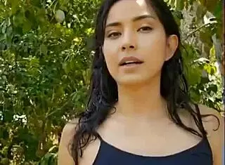 presentation on latina beauty in forest nature