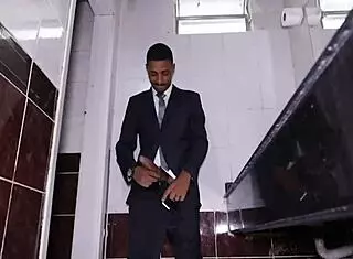 fucking the hot bathroom employee like a pornstar