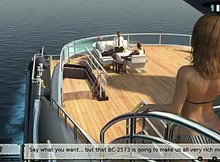 Babysitter 05 throws wild yacht party in 3D action