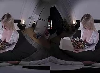 I suck the boss's big tits and hairless pussy in the dark room