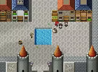 Damsel in distress in harem world ep 5 loves sucking his premature ejaculating cock in cute outfit.