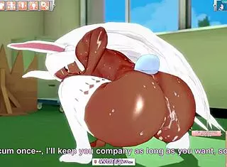 Big ass bunny gets fucked to orgasm.