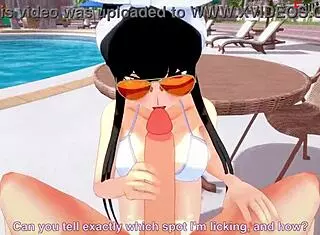 Yor Forger Bikini Pool Sex POV Spying!