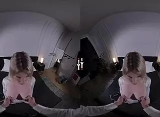 I suck the boss's big tits and hairless pussy in the dark room