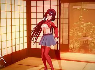 THIS ANIME HENTAI GAME HAS SEX IN VARIOUS POSITIONS AND BLOWJOB!