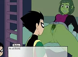 kitten the unfaithful whore breaks starfire's tight ass with a beastly anal while raven waits to get fucked in 18titans chapter 3