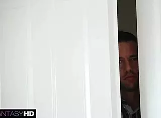 Babysitter natalie heart splits thick cock with best friend in wild threesome