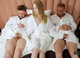 Unbelievable! Cheating for Love with Wild Rimjob in Russian MMF Group Action!