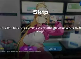 In the hentai game, the slut pays with her body, getting hardcore fucked in two sex scenes.