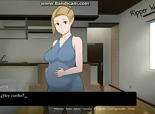 Wife dominated by father-in-law in final gameplay, pregnant and old, cuckold scene!