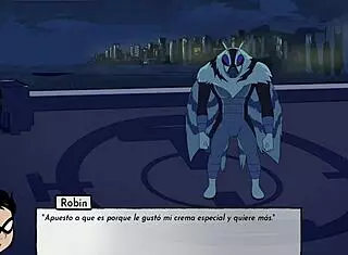 kitten the unfaithful whore breaks starfire's tight ass with a beastly anal while raven waits to get fucked in 18titans chapter 3