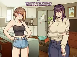 Chloe Watches Amy Masturbate Her Futa Cock