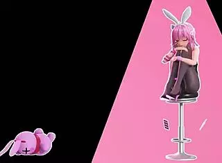 Rabbit Toy Bunny in Hentai Anime Cartoon Music Scene