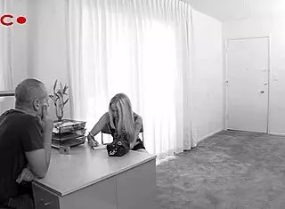 Tiny blonde Kendi takes massive white dick in POV anal fisting