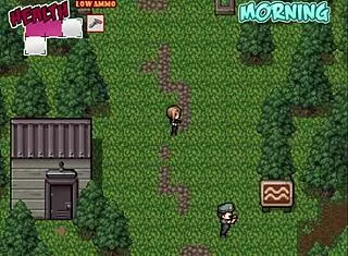 i'm rescuing two hot milfs from zombies in this hentai game, their big tits bouncing as monster cocks thrust deep.