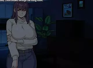 Chloe Watches Amy Masturbate Her Futa Cock