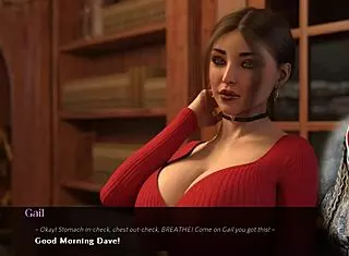 Sexy Secretary's Huge Boobs Tease in The Office