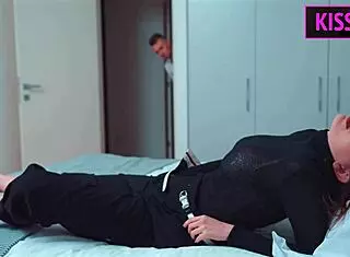 Don't cum inside, stepson, while stepdad's in the shower!