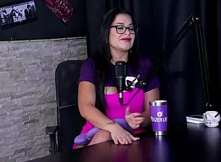 Raphaela Savanah Records Boyfriend in Sheer Red Halloween Cuckold Scene