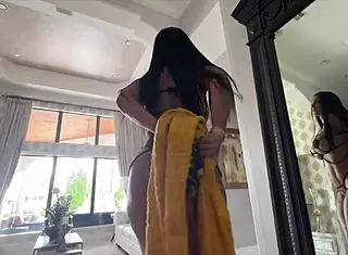 Nadine Kerastas Teases Jason With Tits Before Riding Monster Cock