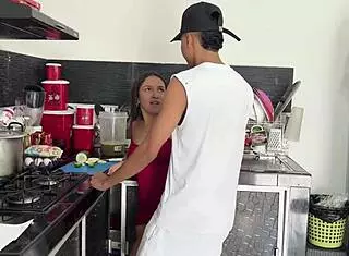 I follow my sister-in-law into the kitchen and cum deep inside her pussy