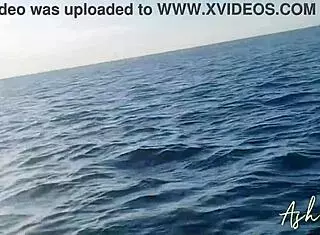 Escaping the city on jet ski to fill my pussy with cum on the beach.