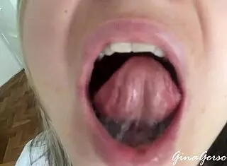 Tongue Saliva Throat Fetish Rocks!