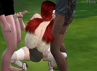 Mortimer And Duncan Fuck Whore Sabri Muff In Sims 4 Porn, With Mercedes Joining The Group.