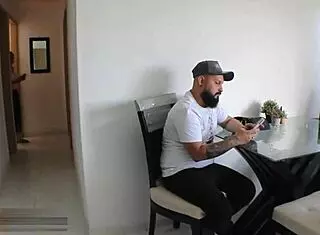 the horny colombian cougar neighbor finally fulfills her fantasy with a shaved pussy lick and dirty talk leading to missionary creampie and vaginal sex