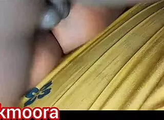 Goth slut bound cumming with toy