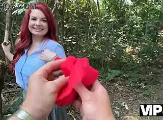 Miss Olivia's Public Fuck In Red Lingerie.