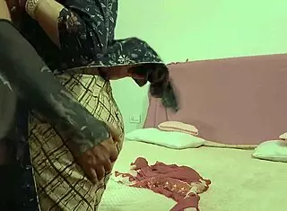 newly married girl explores intimacy on her first wedding night